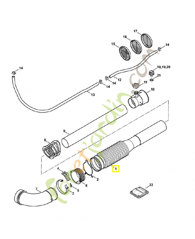 Tube a soufflet 4241-701-6101. Pièce de rechange Sithl / Vicking