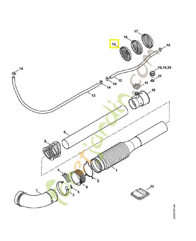 Grille conique 4241-708-6700. Pièce de rechange Sithl / Vicking