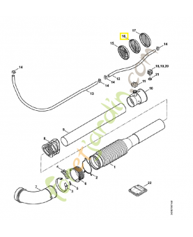 Grille déviation double 4241-708-6600. Pièce de rechange Sithl / Vicking