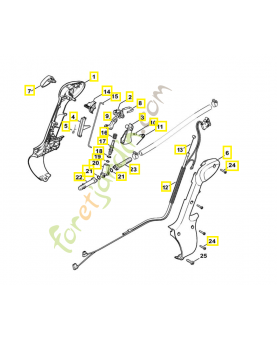 Poignée de commande 4241-790-1301. Pièce de rechange Sithl / Vicking