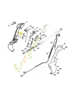 Levier d’arrêt 4244-182-0800. Pièce de rechange Sithl / Vicking