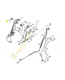 Levier de réglage 4244-182-2900. Pièce détachée Stihl / Vicking
