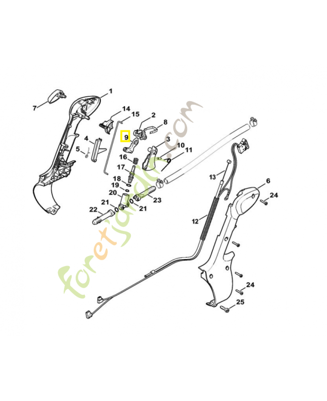 Levier 4244-182-2800. Pièce de rechange Sithl / Vicking Levier 4244-182-2800. Pièce de rechange Sithl / Vicking
