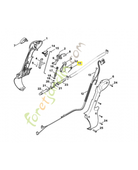 Ressort coudé 4244-182-4500. Pièce de rechange Sithl / Vicking