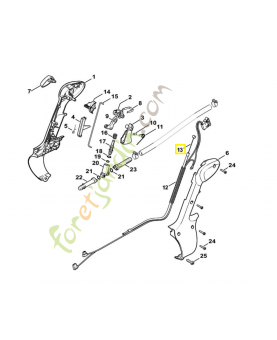 Câble des gaz nu 4241-182-3204. Pièce de rechange Sithl / Vicking