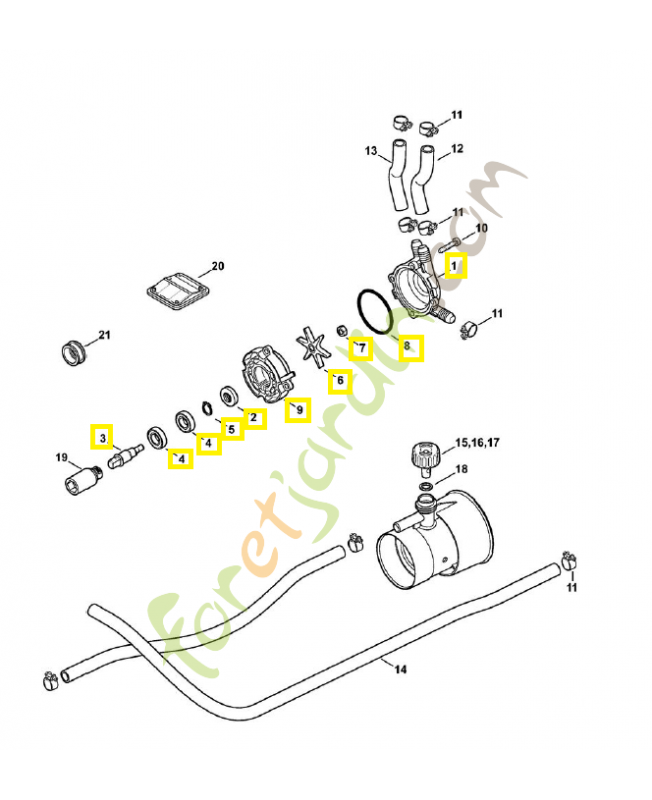 Pompe de dosage 4241-700-0600. Pièce de rechange Sithl / Vicking