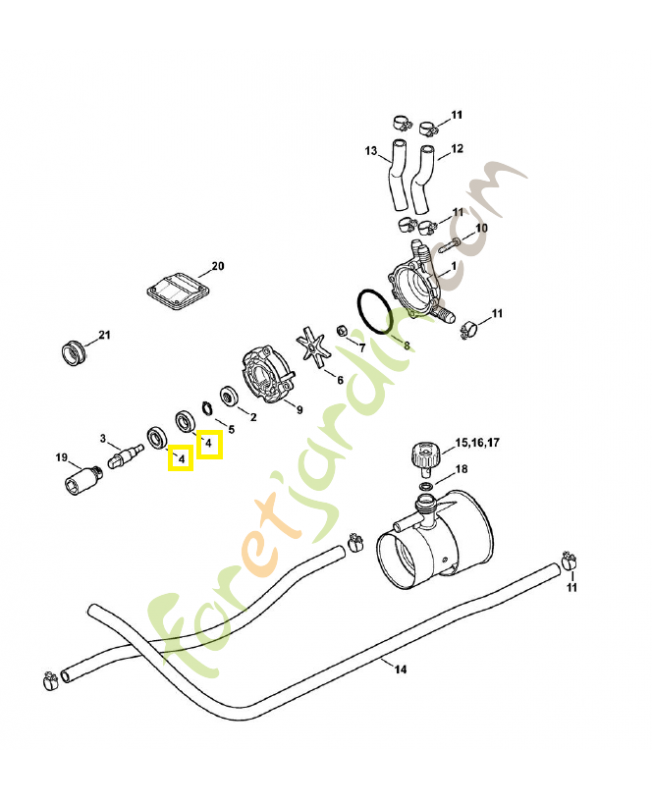 Roulement à billes 6901-2rs 9503-003-8053 . Pièce de rechange Sithl / Vicking