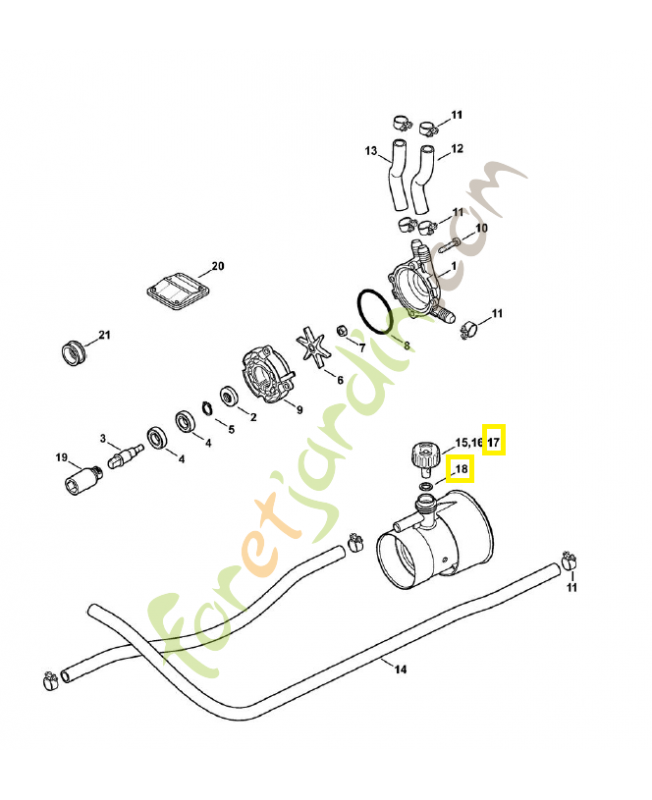 Buse d 2mm 4203-700-6316. Pièce de rechange Sithl / Vicking