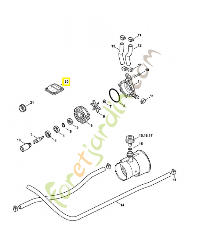 Tamis 4244-700-8802. Pièce de rechange Sithl / Vicking