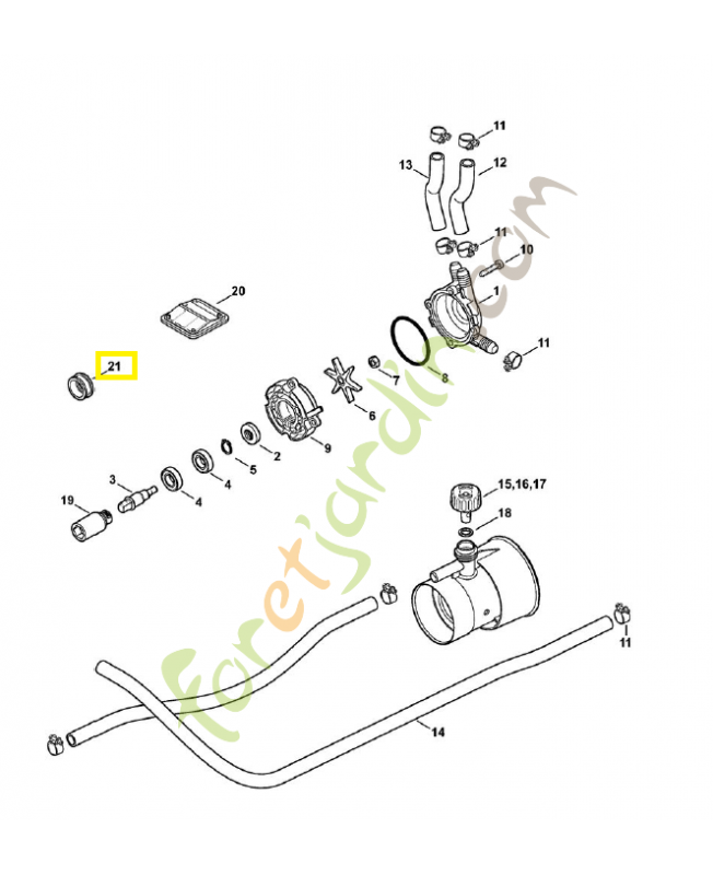 Bouchon 4241-708-2100. Pièce de rechange Sithl / Vicking
