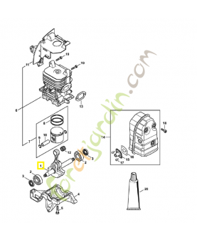 Vilebrequin sr430/450 4244-030-0402. Pièce de rechange Sithl / Vicking