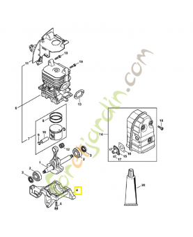 Carter inférieur 4244-021-2504. Pièce détachée Stihl / Vicking