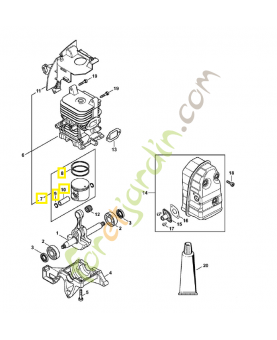 Piston d.48 mm 4244-030-2006. Pièce de rechange Sithl / Vicking
