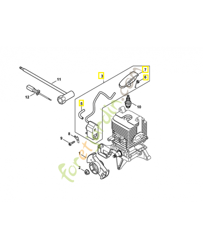 Module d' allumage br 450 4244-400-1303. Pièce détachée Stihl / Vicking
