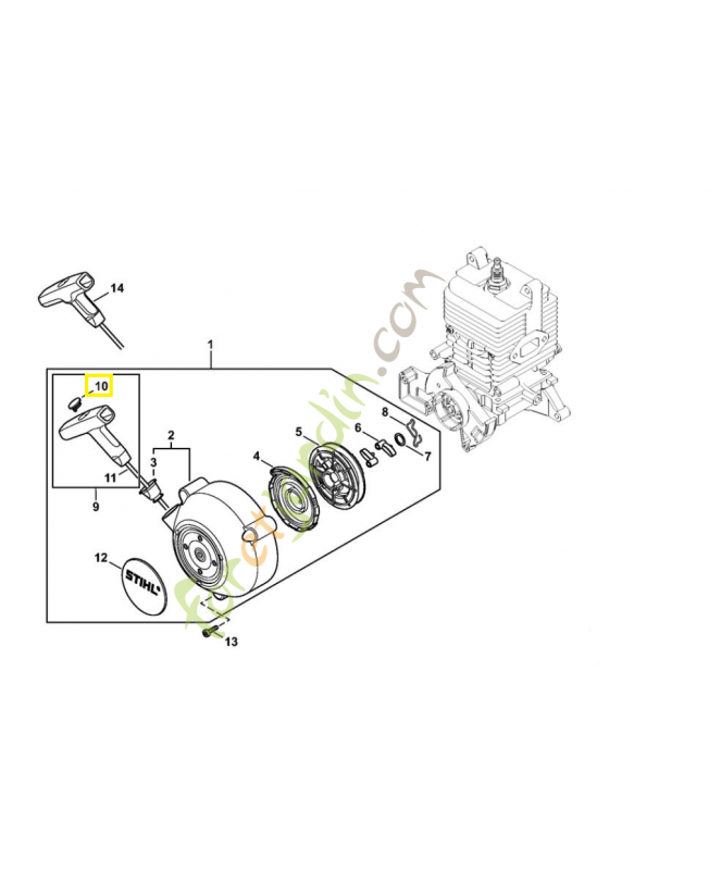 Capuchon 0000-195-7001. Pièce de rechange Sithl / Vicking