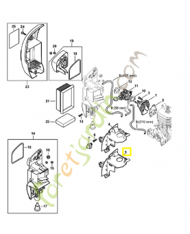 Capot canal d'air 4244-087-3000. Pièce de rechange Sithl / Vicking