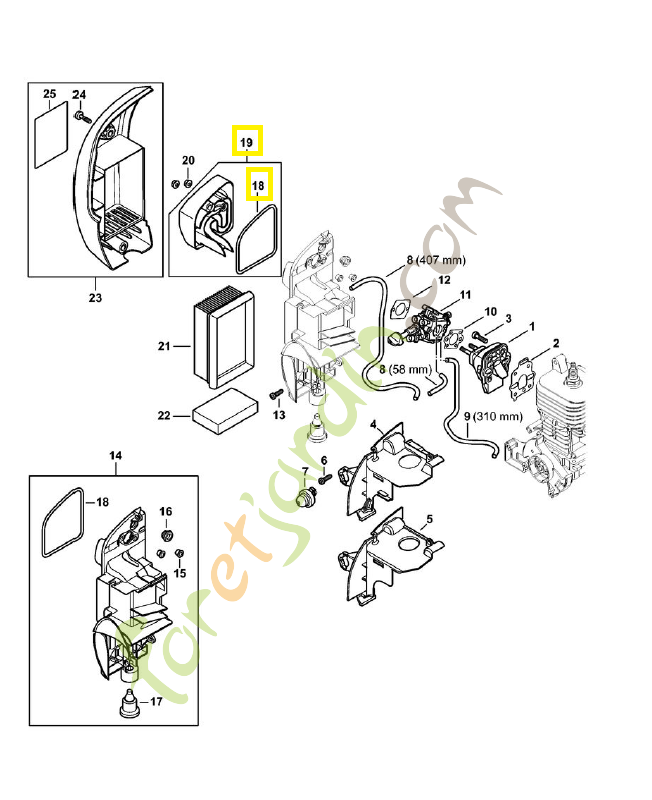 Chicane 4244-120-4100. Pièce de rechange Sithl / Vicking