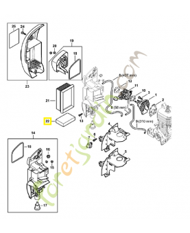 Préfiltre 4244-141-0600. Pièce de rechange Sithl / Vicking