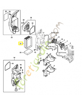 Filtre a air 4223-141-0300. Pièce détachée Stihl 