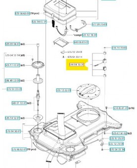 Silent bloc avant 544141501. Pièce de rechange Husqvarna