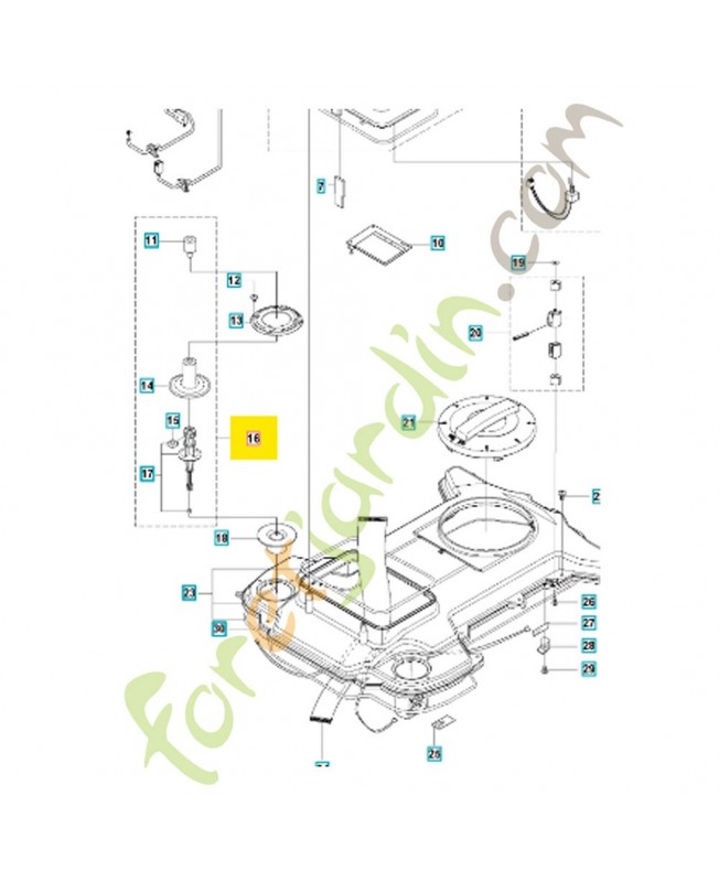 COLONNE Kit colonne de collision arrière 40 ° 577598403. Pièce de rechange Husqvarna