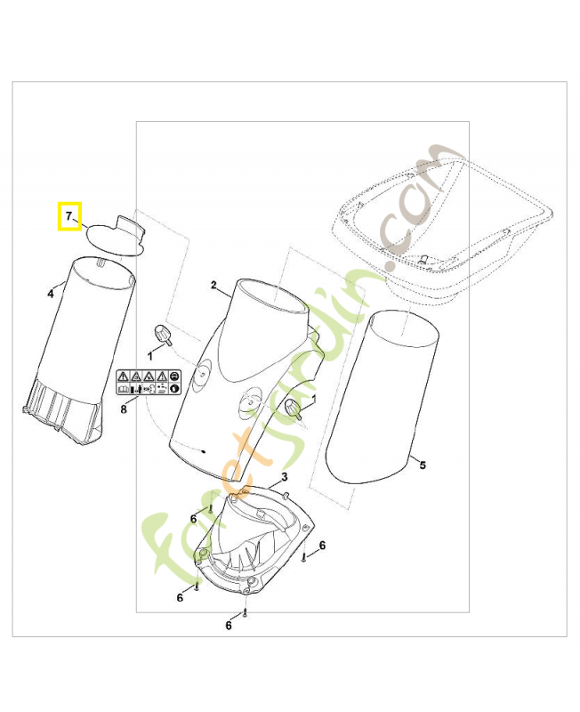 Protection 6011-706-8400. Pièce détachée Stihl / Vicking