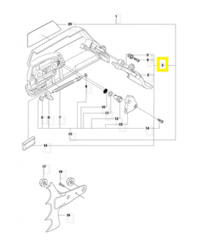 Carter d'embrayage complet 537033505. Pièce de rechange Husqvarna