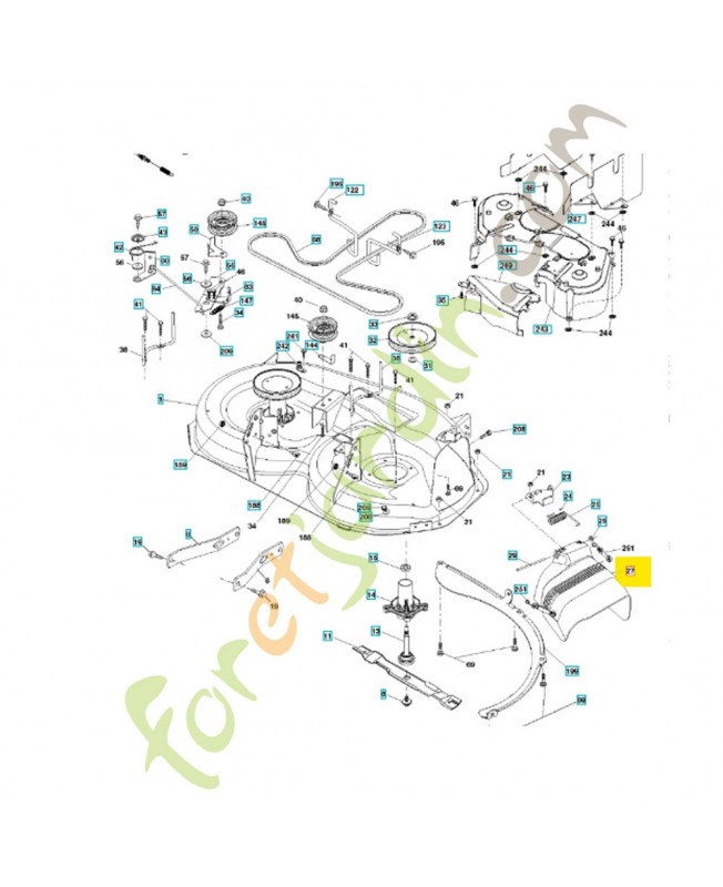 Deflecteur d'herbe 38" référence 532401618 Remplace la référence 584465601