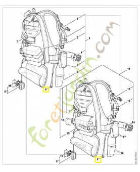 Câble d'alimentation 4861-440-2000. Pièce de rechange Sithl / Vicking