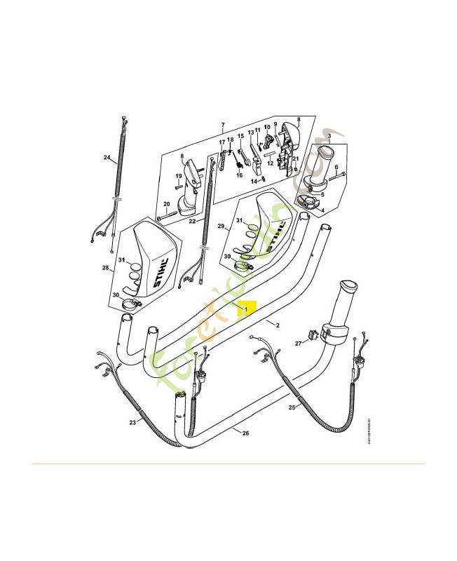 Poignee tubulaire fs 460c-em Poignee tubulaire fs 460c-em