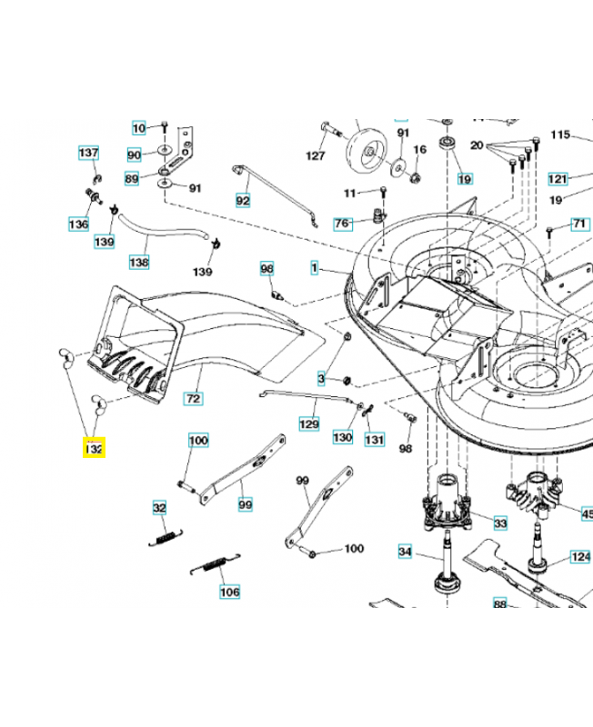 Bouton poignée 532178899. Pièce de rechange Husqvarna