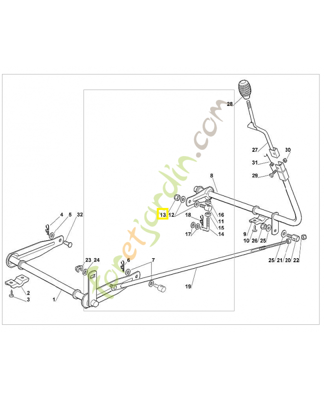 Écrou m10 six pans 9212-260-1300. Pièce détachée Stihl / Vicking
