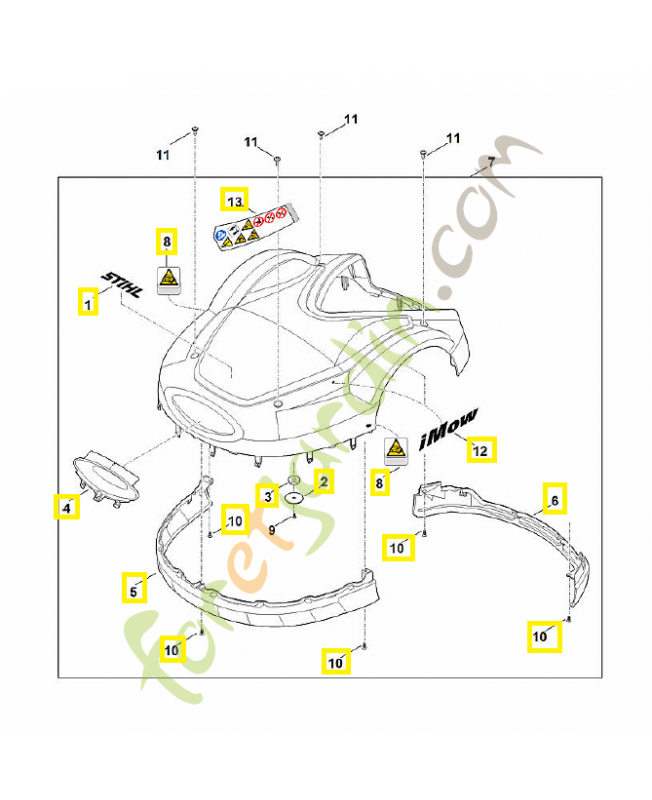 Recouvrement 6309-780-2021. Pièce détachée Stihl / Vicking