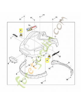 Étiquette 6309-967-4415. Pièce détachée Stihl / Vicking