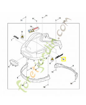 Étiquette 6302-967-4400. Pièce détachée Stihl / Vicking