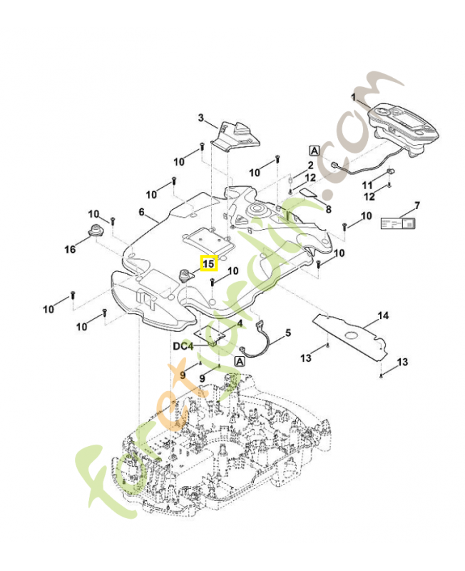 Support capuchon g rmi 632 6309-703-6910. Pièce détachée Stihl / Vicking