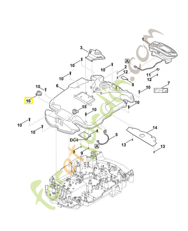 Support capuchon d rmi 632 6309-703-6915. Pièce détachée Stihl / Vicking