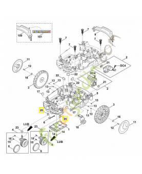 Jeu de coussinets 6309-007-1091. Pièce détachée Stihl / Vicking