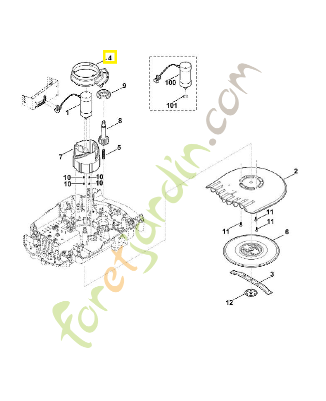 Segment denté 6309-703-4800. Pièce de rechange Sithl / Vicking