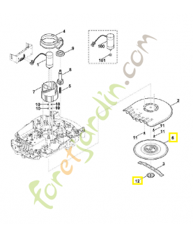 Disque d'entrainement-complet 6909-760-9700. Pièce de rechange Sithl / Vicking