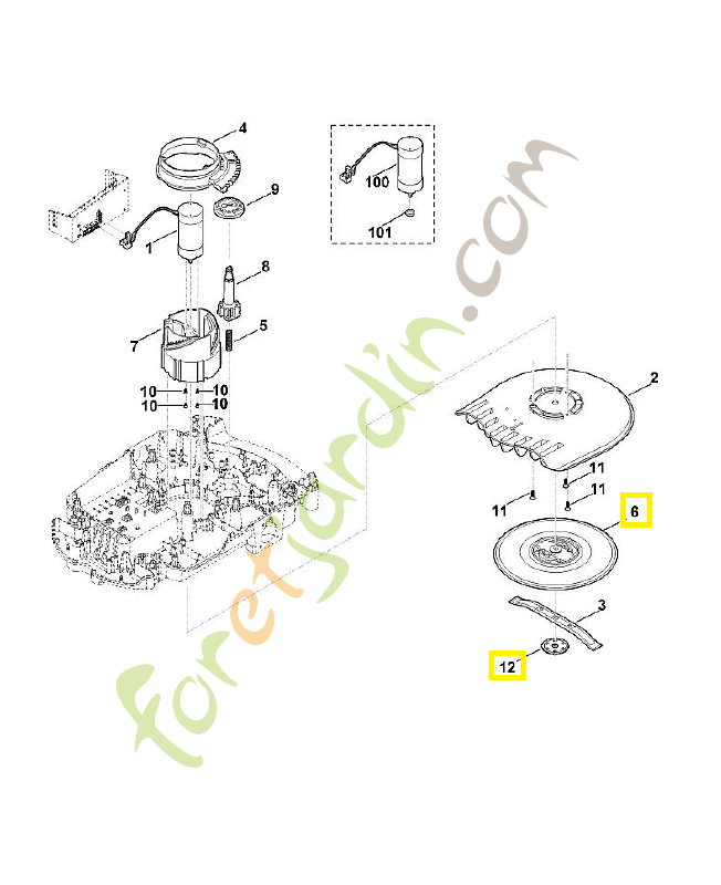Disque d'entrainement-complet 6909-760-9700. Pièce de rechange Sithl / Vicking