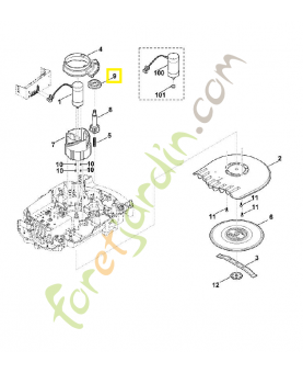 Molette de serrage 6309-763-6400. Pièce de rechange Sithl / Vicking