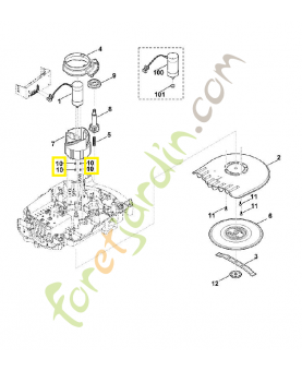 Vis à tête fraisée m4x12-4.8 9061-116-0660. Pièce détachée Stihl / Vicking