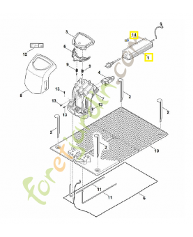 Bloc d'alimentation 230 V 6309-400-8502. Pièce détachée Stihl / Vicking