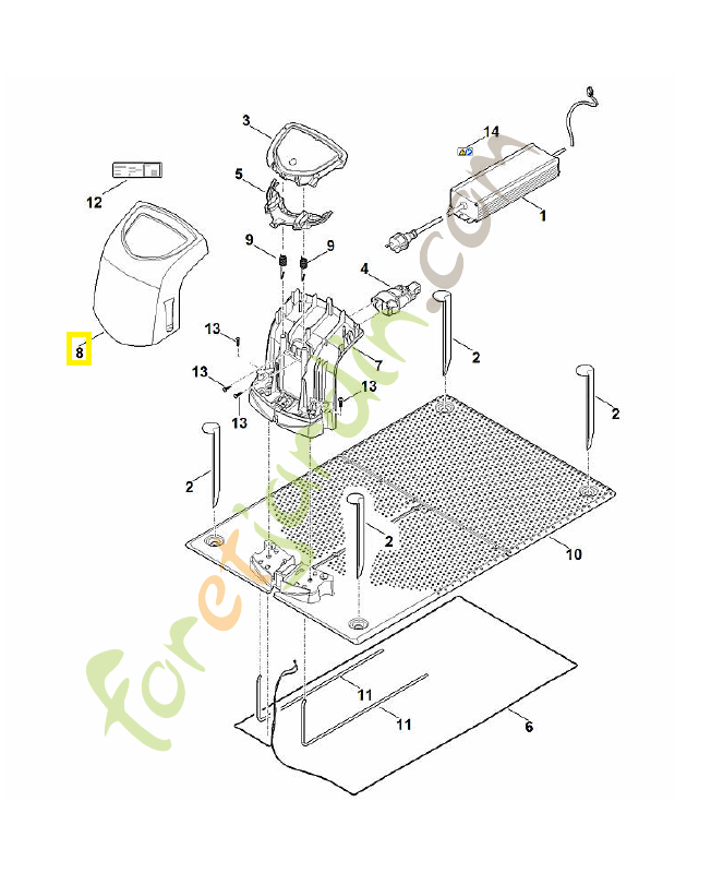Recouvrement 6309-701-3615. Pièce détachée Stihl / Vicking