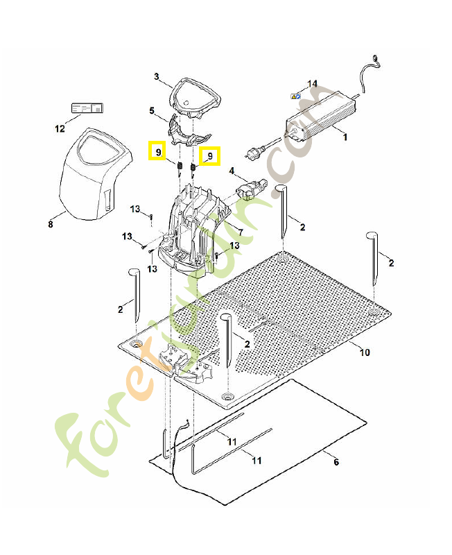 Ressort de tension 6309-703-5100. Pièce détachée Stihl / Vicking