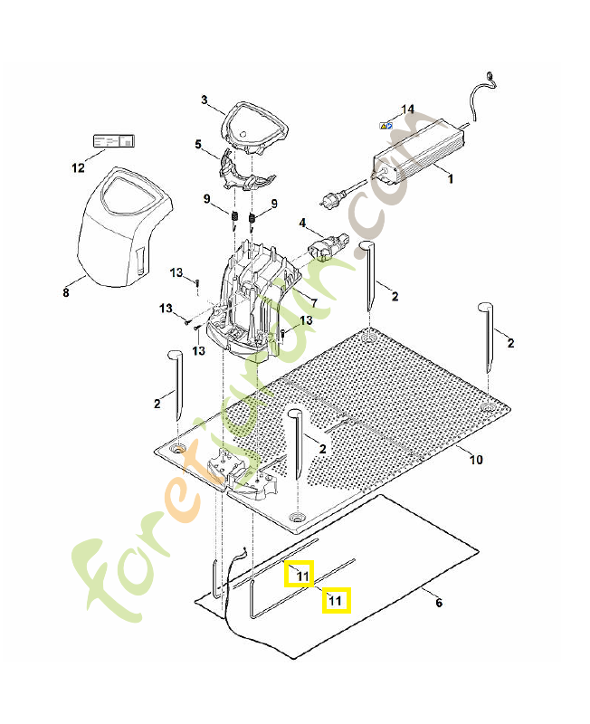 Étrier 6309-763-0400. Pièce de rechange Sithl / Vicking