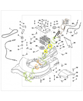 Vis à tête bombée m8x20 9027-068-1820. Pièce détachée Stihl / Vicking