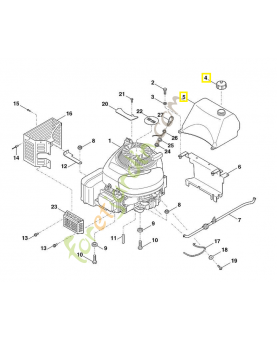 Réservoir essence mb858 6395-351-0400. Pièce de rechange Sithl / Vicking