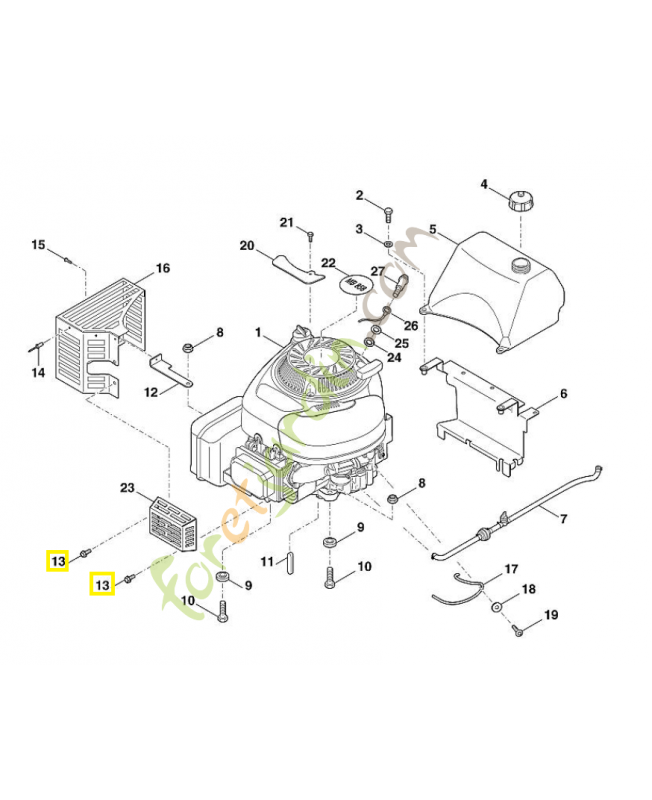 Vis m6x16 9039-488-0994. Pièce de rechange Sithl / Vicking Vis m6x16 9039-488-0994. Pièce de rechange Sithl / Vicking
